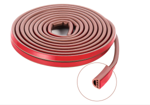 Sealing Strip for Doors and Windows Professional Self-adhesive Anti-collision Sound Insulation Silicone Rubber Weatherproof Strip Porous Design Waterproof Dustproof and Windproof 6M