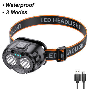 Headlight Rechargeable Waterproof LED Flashlight Headlight Outdoor Camping Fishing Headlight