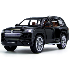 1: 24 Toyota Land Cruiser Alloy Car Model Sound Effect Die Casting Car Toy Boy Birthday Gift Childrens Toy Car Series