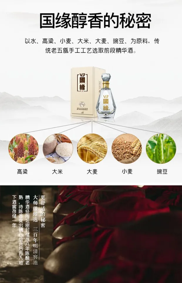 今世缘国缘V3 40.9% 500ml JinShiYuan(Kings Luck) GuoYuan V3 白酒