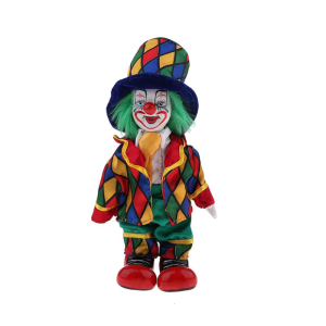Porcelain Circus Performer Clown Doll With Colorful Costume Perfect For Clown Enthusiasts Home Desktop Decoration