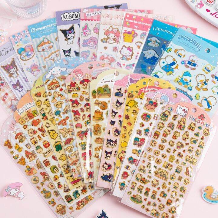 Japanese Sanrio Character Gilding Stickers Goo Card Big-eared Dog 