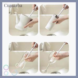 [Cumarba] Cup Cleaning Brush Long Handle Bottle Cleaning Silicone Milk Bottle Wine Cups Cleaner Household Coffee Mug TeaPot Brush