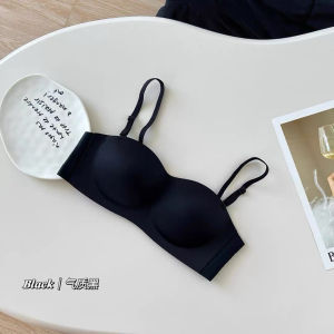 Hi.sweetie 🎀 [Ready Stock] Dolphin 🐬 Anti Slip Strapless Seamles Bra 2cm Thick Push Up Bra Invisible Wireless