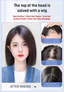 Gray Hair Topper For Women/Undetectable Voluminous Hair Piece/Wig For Wedding Daily Use/Conceal White Hair Natural Look/Comfortable Breathable Adult