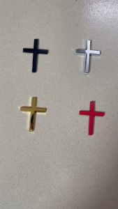 3D Christ Crosses Badge Sticker Decal Adhesive Metal Crosses Decal Decoration Emblems Badges Sticker for Vehicle Truck