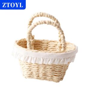 [COD]🔥🔥🔥ZTOYL 1 12 Dollhouse Simulation Mini Woven Basket Model Dollhouse Furniture Decoration Doll House Micro Scene Pretend Play Toys