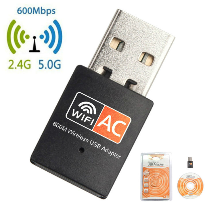 USB AC600 thu sóng WIFI 5G dùng cho máy tính xách tay-máy tính để bàn ...