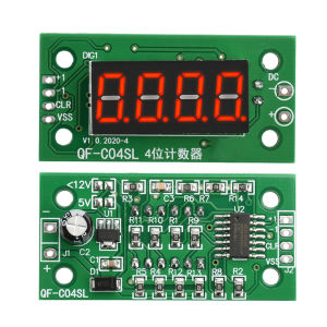diymore DC 4-25V 0.36 inch 4-digit digital tube counter module low level switch quantity counting module addition and subtraction clearing