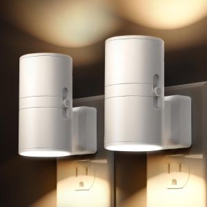 Đèn ngủ cắm vào tường Cảm biến ánh sáng L LOHAS LED Night Light Plug in Night Lights Plug into Wall Light Sensor 0-1