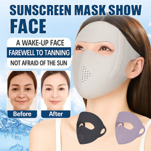 Full Face Sunscreen Mask Antiaging Ice Sense Elastic Protection Mask Breathable Face Mask