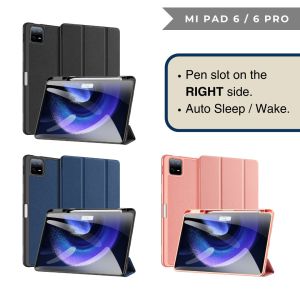 DUX DOMO Flip Tablet Case for Mi Pad 7/7 Pro / 6/6 Pro / 5/5 Pro PU Smart Folio Cover Casing
