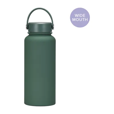 Cubble Thermal Flask 32oz Vacuum Insulated Water Bottle - Wide Mouth Moss Green