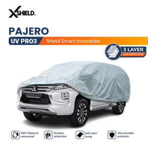 3 Layer Cover Mobil New Pajero Sarung Penutup Aluminium Film Material Waterproof & Anti UV