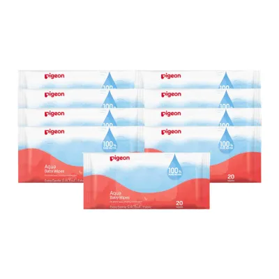 Pigeon (PIGEON) Aqua Baby Wipes (20 Sheets x 9 Packets)