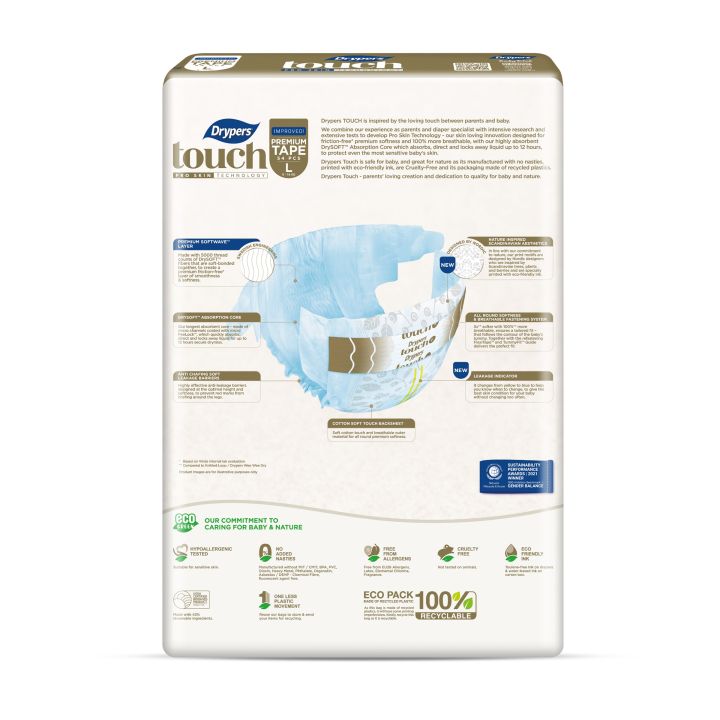 Drypers%20Touch%20Large%20(8-14%20kg)%20-%2054%20pcs%20x%204%20packs%20(216%20pcs)%20-%20Tape%20Diapers%20-%20Image%202