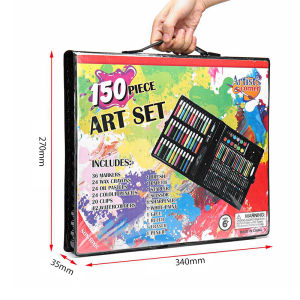 150Pcs Kids Painting Pen Set Premium Color Pencil Crayon Marker Pencil Drawing Art Colour Early Learning Set Toys and Girls Gift