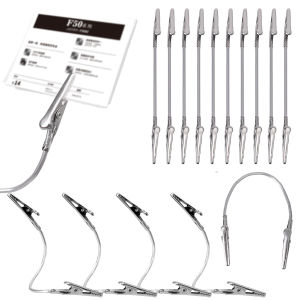 12PCS đa chức năng kẹp cá sấu hai đầu ống mềm DIY Memo thẻ đựng ảnh hình ảnh Giá Đựng Giấy nhớ phụ kiện văn phòng 18/28cm