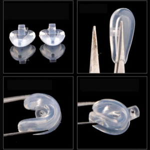 25 cặp túi khí Kính mắt Miếng đệm mũi chống trượt buồng không khí Kính mắt Miếng đệm mũi d-hình dạng vít-in mềm Miếng đệm mũi bằng silicon Miếng đệm mũi