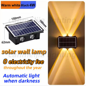 Đèn LED năng lượng mặt trời Đèn tường Đèn năng lượng mặt trời không thấm nước tiết kiệm năng lượng sáng bên ngoài đèn tường vườn hiên ngoài trời đèn sân sunlights