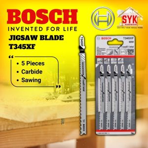 SYK BOSCH Jigsaw Blade T345XFFor Wood and Metal Jig Saw Blade Mata Gergaji Kayu Gergaji Besi - 2608634994 (5 Pcs)