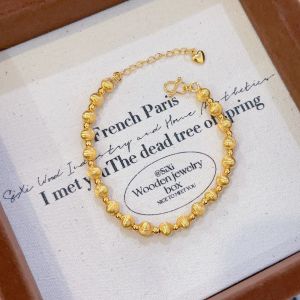 สร้อยข้อมือทองคำสไตล์โบราณหรูหราเบา รูปดาวทอง ดวงจันทร์ ดอกไม้เล็กๆ หัวใจ สีทองสำหรับผู้หญิง สไตล์แฟชั่นและสง่างาม