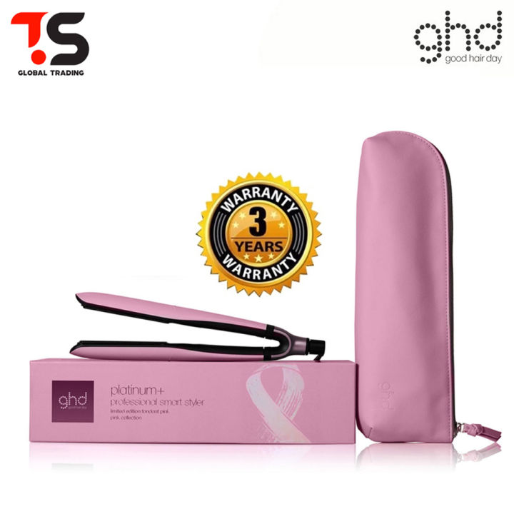 3 Years Warranty GHD Platinum Hair Straightener Fondant Pink With Exclusive Heat Resistant Bag TS Global Trading Lazada Singapore