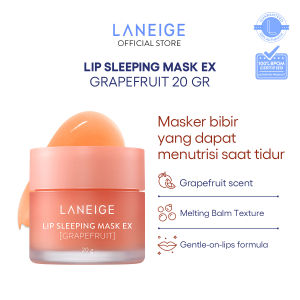 LANEIGE Lip Sleeping Mask Grapefruit 20g - Pelembab Bibir Masker Bibir Moisturizing Melembutkan Bibir Pecah-Pecah