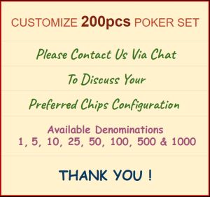 【Monte Carlo Gold】Customizable Poker Chips Set / 300pcs or 500pcs / 14g Heavy Chips【Ship Out 24Hrs】