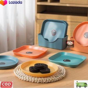 Set Piring Plastik Tebal (8in1+wadah) tempat Snack dan Kue Ulang Tahun BISA COD KEBUTUHAN RUMAH TANGGA PALING MURAH PALING LARIS