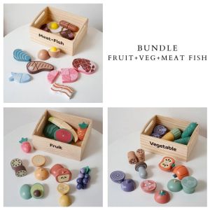 Montessori Wooden Bookshelf Toy Storage Rack Childrens Room Books Organizer Kindergarten Toy Display Shelf