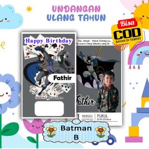 ISI 25 PCS Undangan Ulang Tahun Karakter Tema Party Invittation Birthday Card Kartu Ucapan Undangan Pesta Mini