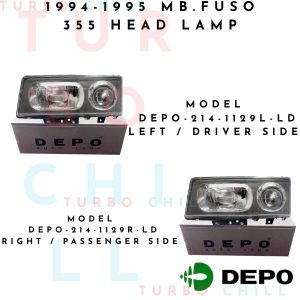 DEPO-214-1129-LD 1994-1995 MB.FUSO 355 HEAD LAMP UNIT