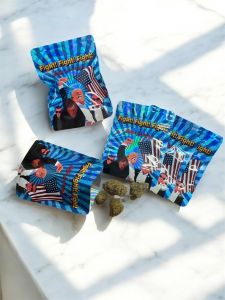 ถุง Mylar High Quality ถุงซิปล็อค ลายโดนัลทรัมป์ ขนาด 3.5G 100pcs