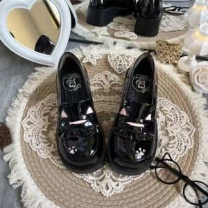 Cat Academy Princess WomenS Thick-Soled Height-Increasing Round-Toe JK Uniform Shoes Super Soft