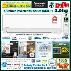 Free TnGO RM100 Panasonic X-Deluxe Inverter Air Conditioner KU Series ((WiFi)) Technology nanoe-X ((Quality Air For Life Purification)) 5 Star
