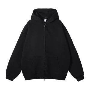 Jaket Hoodie Boxy Zipper Biru - Sweter Pria Wanita Fleece 280 GSM - Kekinian - Casual Distro Keren
