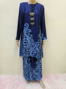 Baju Kurung Riau Batik Misha (KB23094) Satino Silk BBSjb