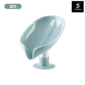 Soap dish household non-perforated suction base leaf drainage cup type no stagnant water