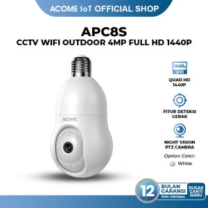 ACOME IOT Outdoor APC8S without cable PTZ TPD 1440 HD CCTV Wifi Mendukung Night Vision dan pemantauan penuh warna rendah cahaya siang dan malam IP6 Waterproof Real-Time Two-Way Audio Talk/Suara dua arah (Mic & Speaker) Motion Detection dan Tracking