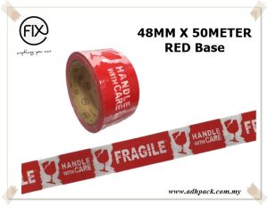 #FIX "Fragile - Care" Pre-Printed OPP Tape 48MMX50MTR