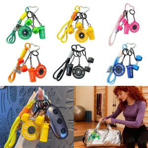 WILLUCK Detachable Mini Barbell Plates Keychain Simulation Style with Buckle Fitness Series Pendant Fashion Bag Charm