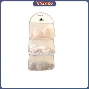 Talao Underwear Storage Bag Large Capacity Panda Net 1/2/3 Layer Wall Hanging Wardrobe Mesh Organizer