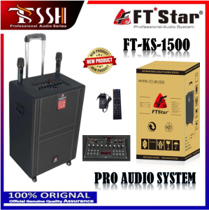 NEW FT-KS-1500 BLUETOOTH SPEAKER ORIGINAL FT STAR BRAND WITH 2 WIRELESS MICROPHONE
