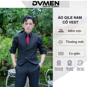 Áo Gile 6 Cúc 2 Lớp Ve Rộng DVMEN Thiết Kế Ôm Sang TrọngÁo Vest Gile Nam Vải Chéo 79 Dày Dặn Cao Cấp