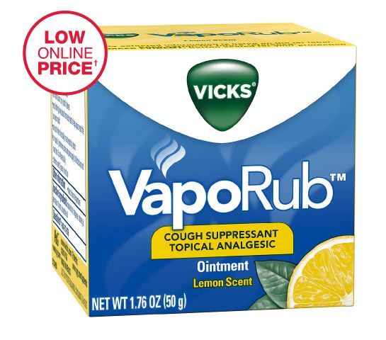 Vicks VapoRub LEMON Scent Cough Suppressant Topical Analgesic Ointment ...