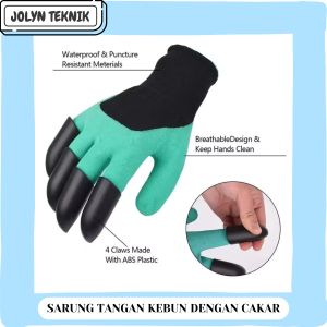 Sarung Tangan Berkebun Dengan Cakar GARDENING GLOVE Gali Tanah Berkebun Taman