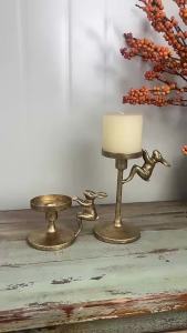 Sacesr Retro Rabbit Candle Holder Creative Pillar Candle Holders Dining Room Elegant Metal Candlesticks Luxury Candlestick Ornament 5T9N4