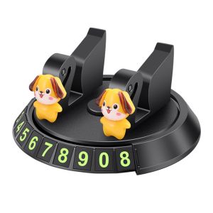 1 Bộ Giá Đỡ Điện Thoại / Biển Điều Khiển Xe Hơi Tạm Thời Chế Độ Ẩn 360 Độ In Số Dạ Quang Tiện Dụng