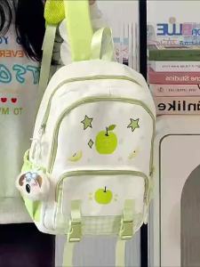 AE Pupils 1-3-6 Large-capacity lightweight ultra-light backpack for grade school girls with cute apple design